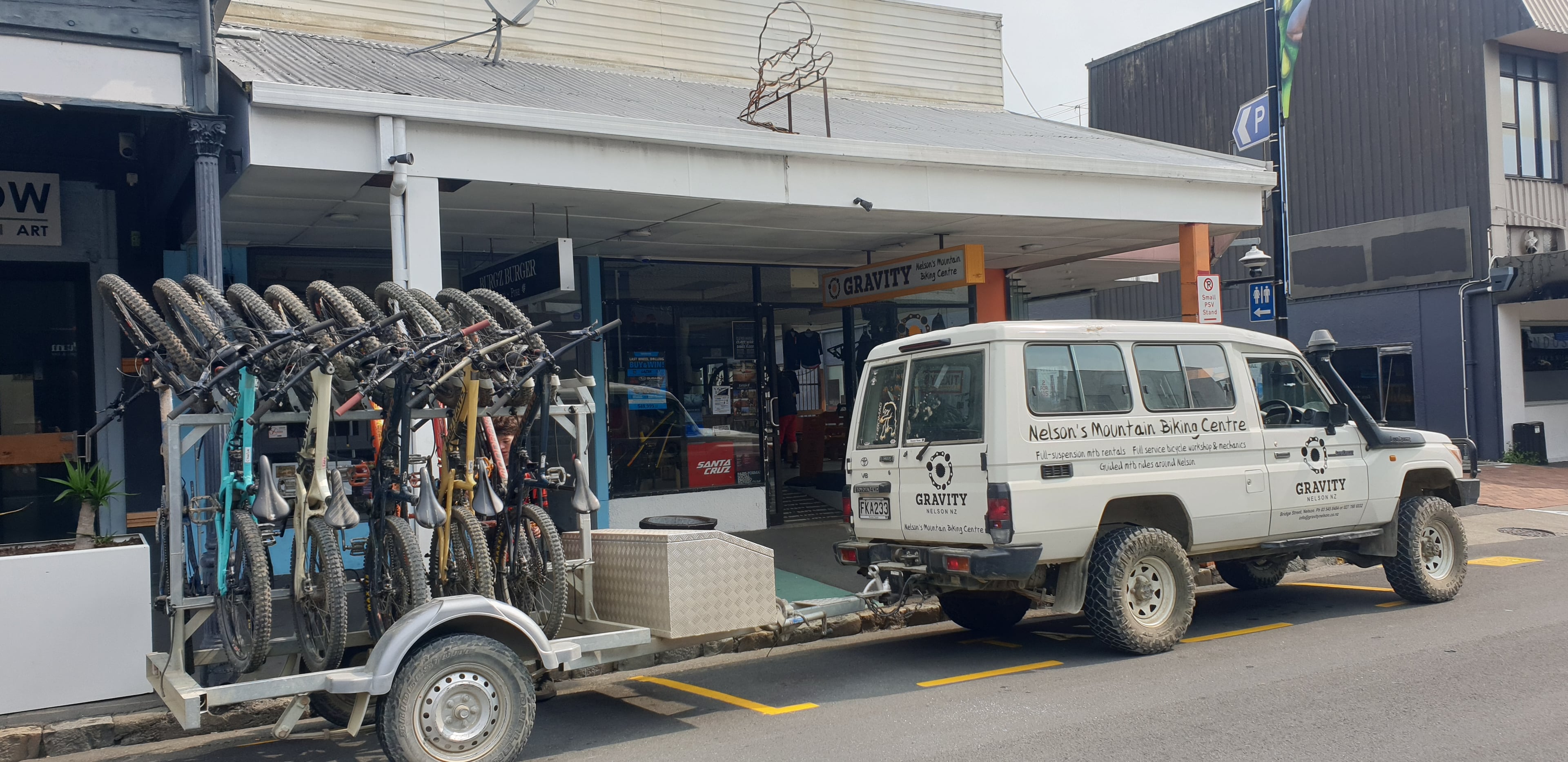 Gravity's awesome mountain bike shuttle vehicles can take your family and friends to the top of Nelson's amazing trails.