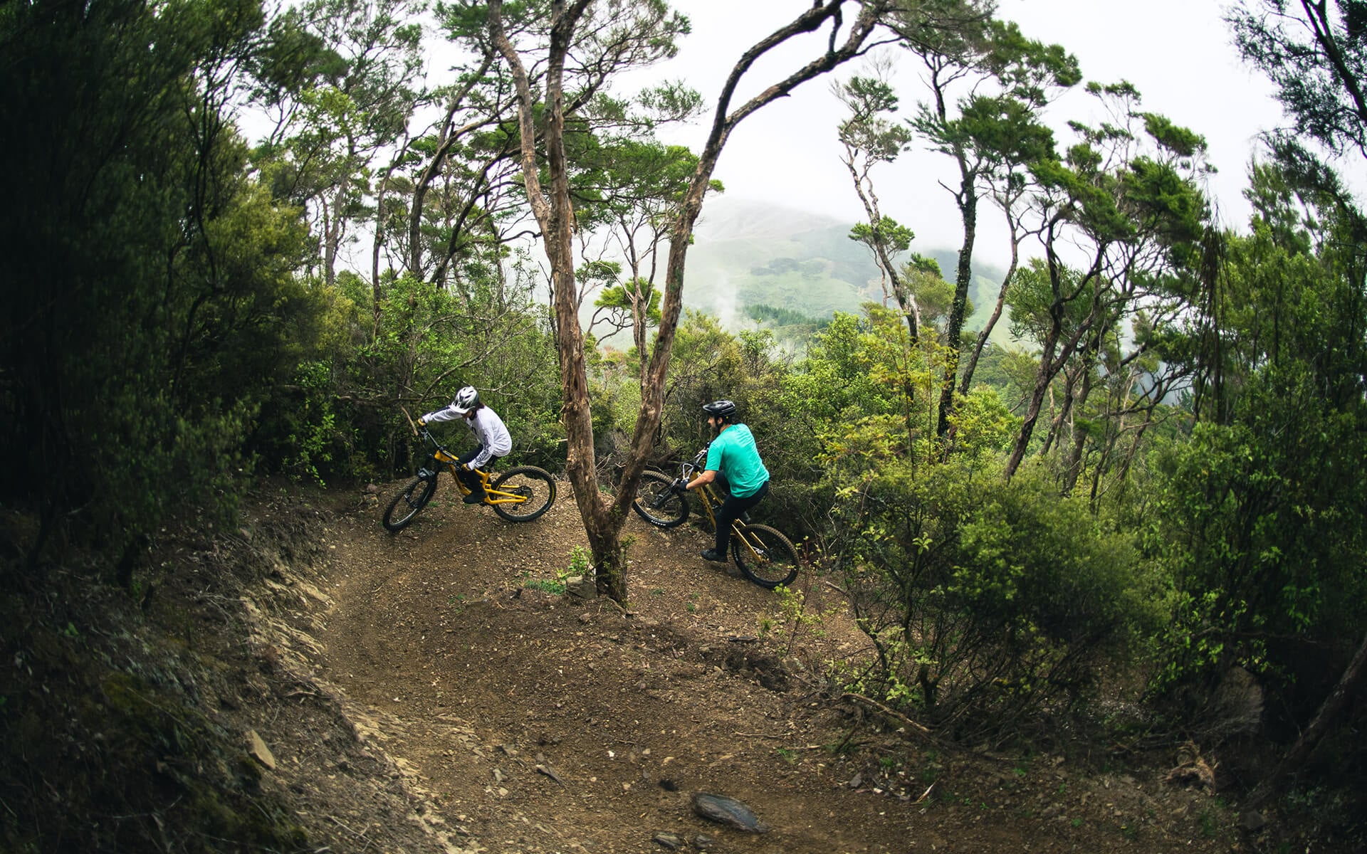There's an uphill trail (Rainbow Unicorn) for those not on shuttles, with great views back across the park (when it's not cloudy).
