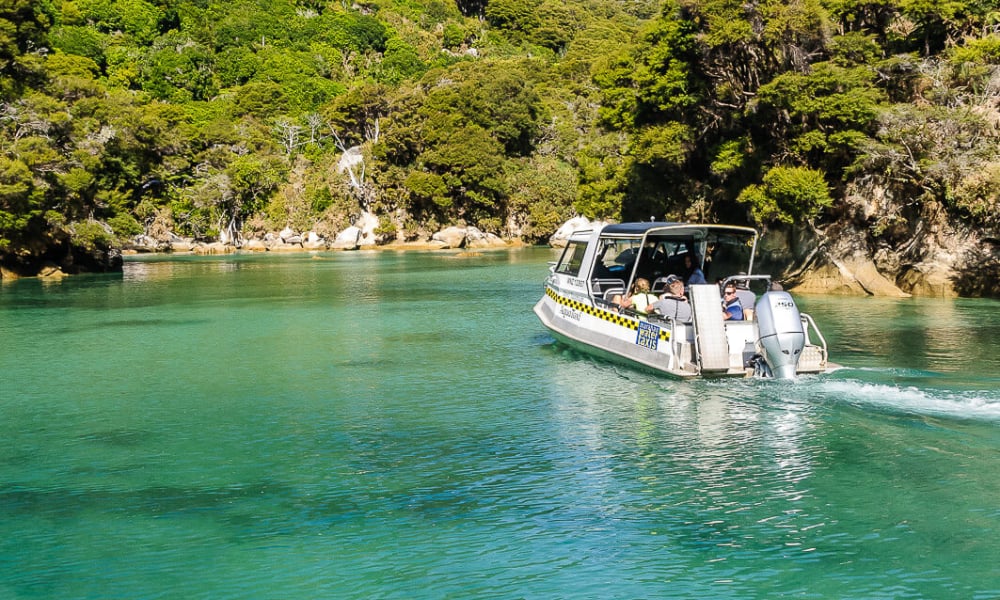 Discover secluded coves and pristine shores with Abel Tasman Aqua Taxi.