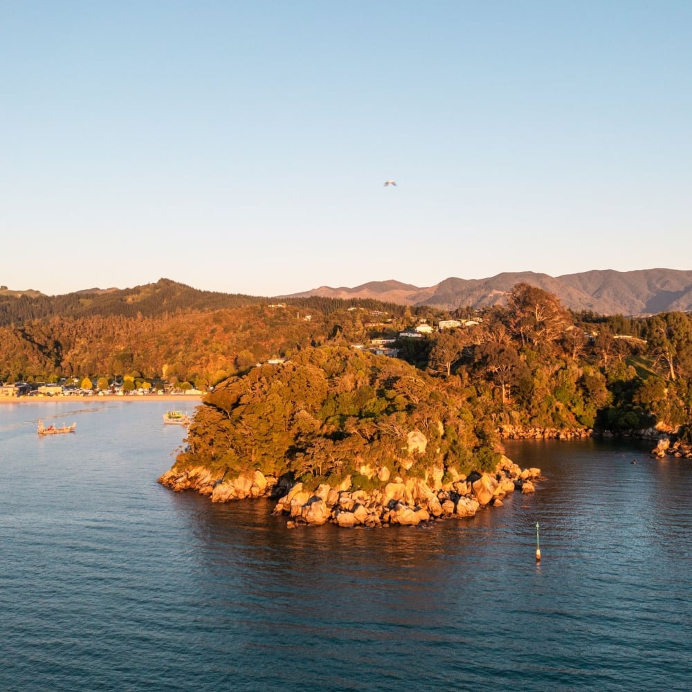 Kaiteriteri Beach is all golden sand, blue water, and sunshine.