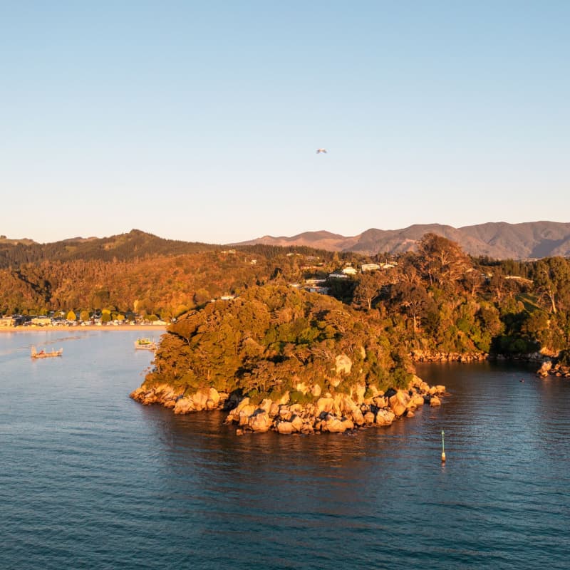 Kaiteriteri Beach is all golden sand, blue water, and sunshine.