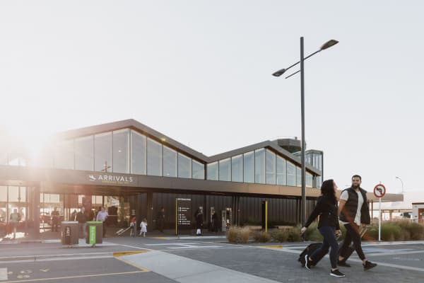 Zero carbon couple arriving Nelson Airport