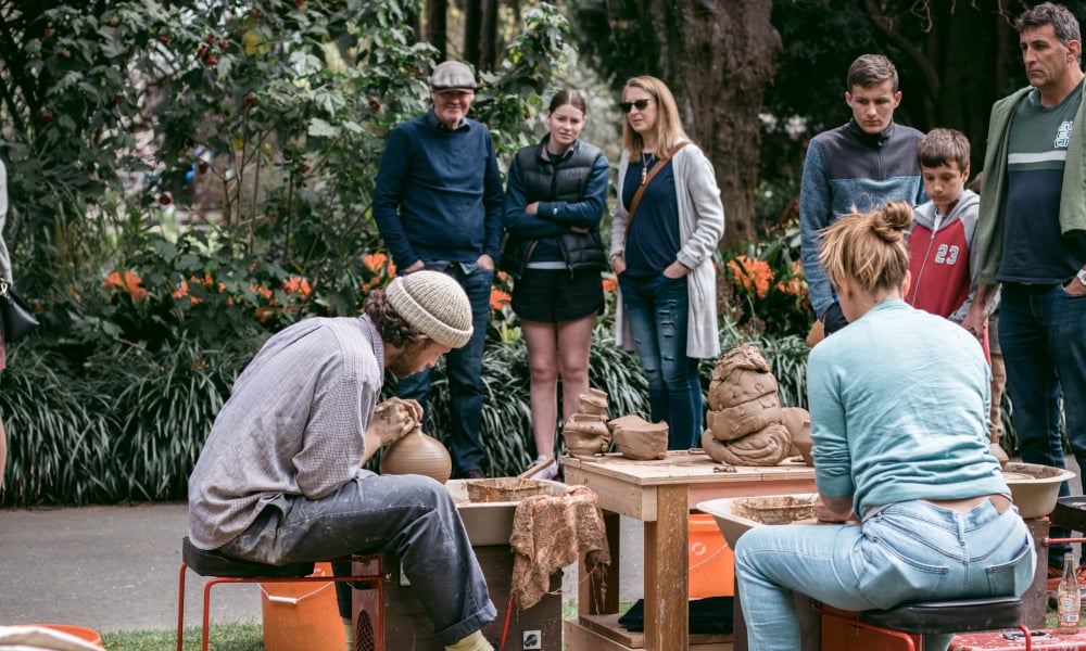 Potters Square in Trafalgar Street. Nelson Clay Week.