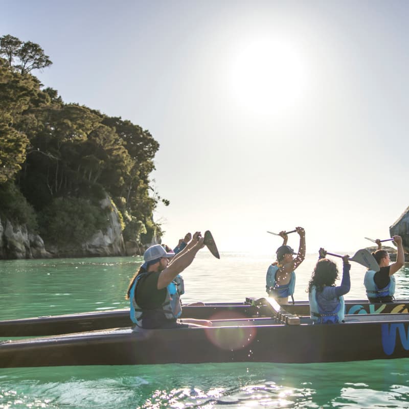 On your way to Ngaio Island, your guide will teach you a haka – a simple call and response chant to announce your approach to Toka Ngāwhā.