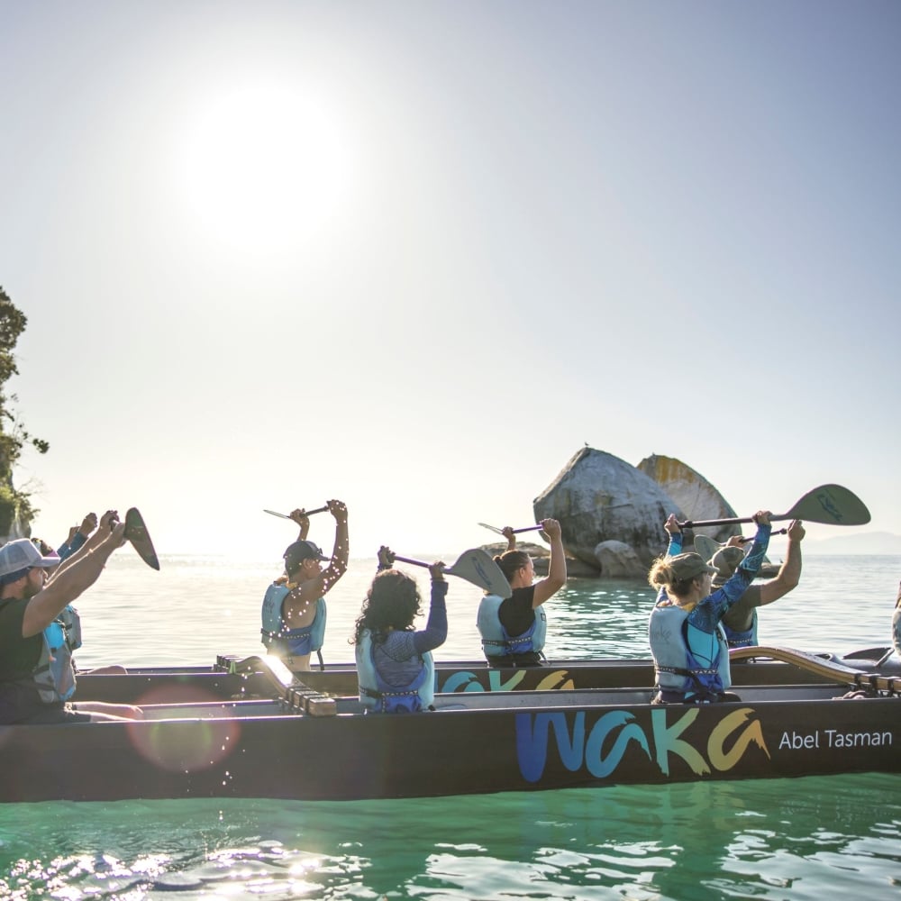 On your way to Ngaio Island, your guide will teach you a haka – a simple call and response chant to announce your approach to Toka Ngāwhā.