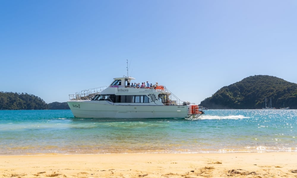 See the stunning Abel Tasman coast from the comfort of Wilson's Vista Cruise.