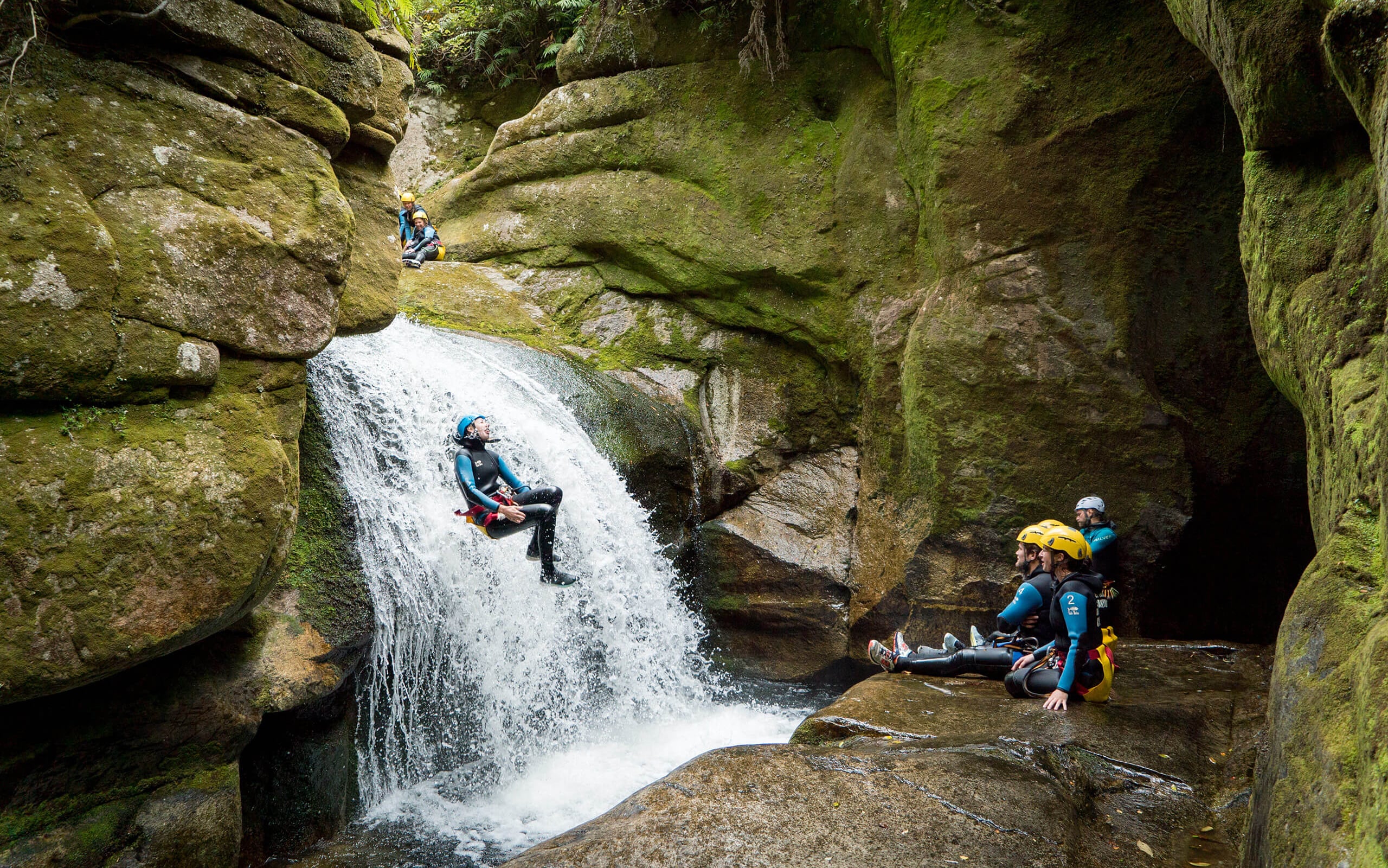 Leap, splash, and slide your way through Abel Tasman's canyons.