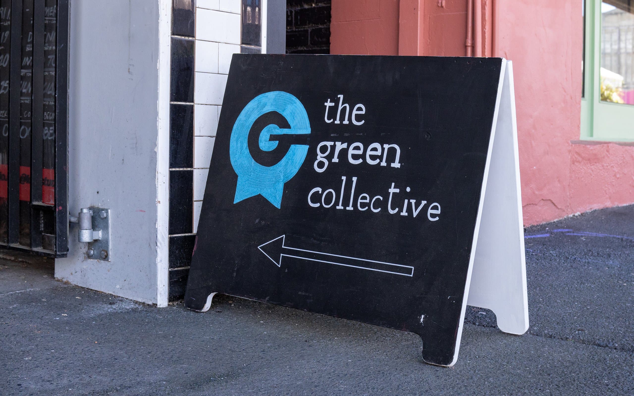 The Green Collective sign Bridge Street art credit Nelson Tasman