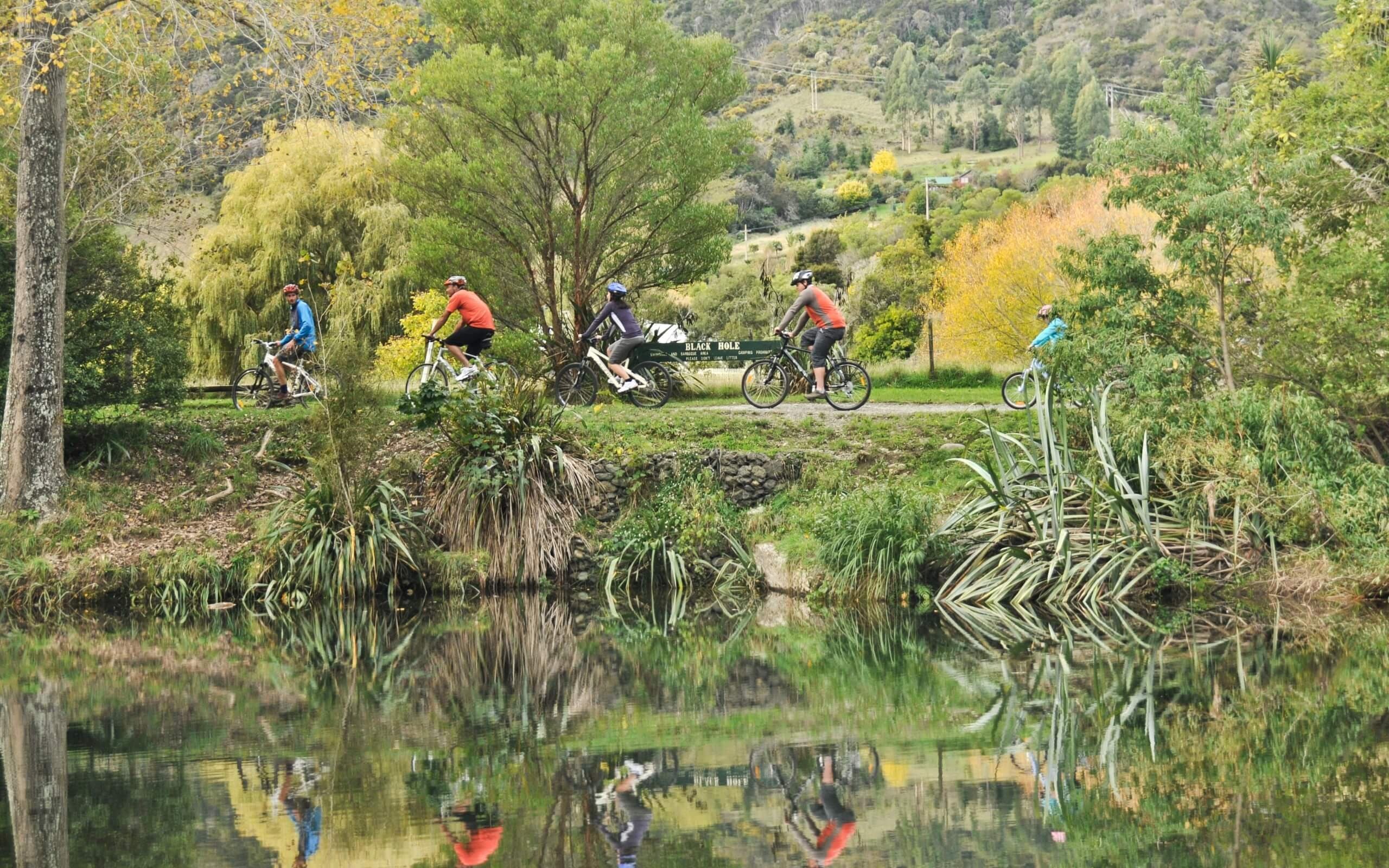 Ride along the Maitai River in Nelson.
