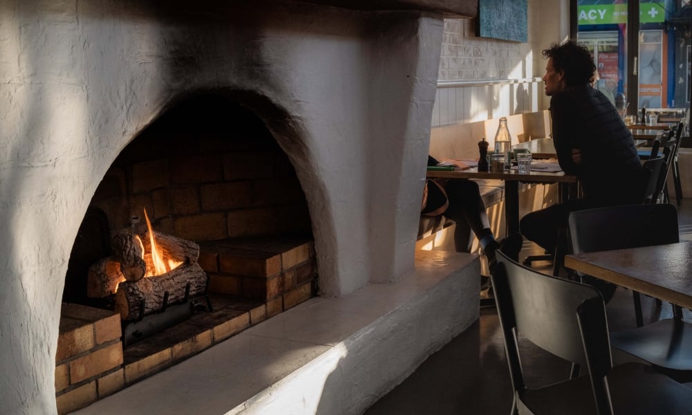 Hardy St keeps things toasty with the fire lit all through the colder months.