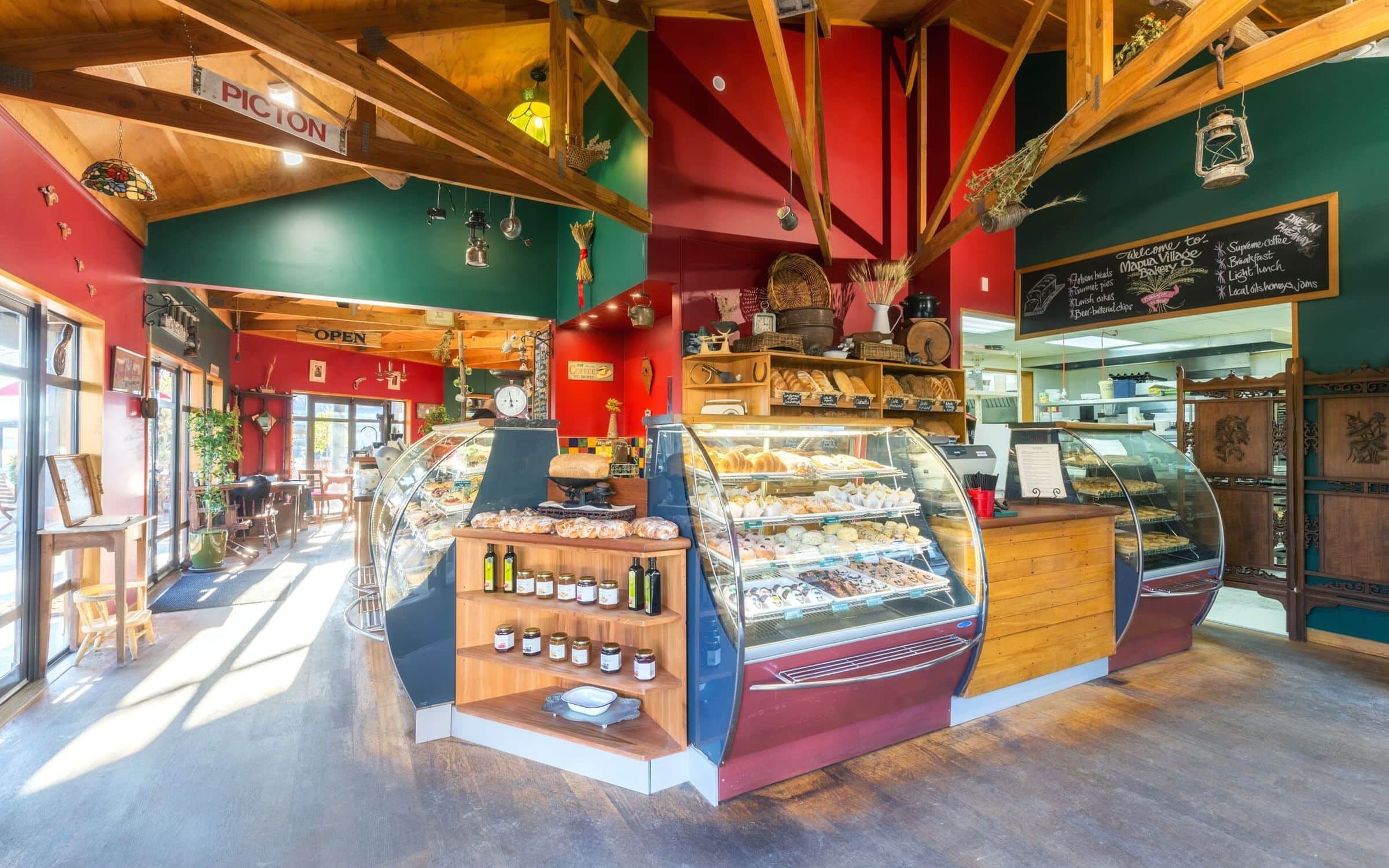 Freshly baked artisan bread, and gourmet pies every day, along with luscious cakes.