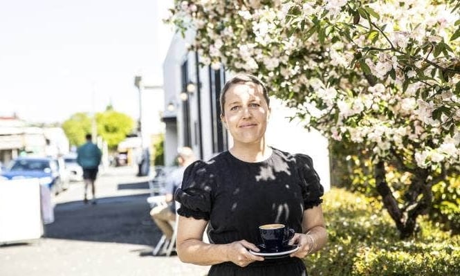Someday Somewhere cafe owner Kimberley Eagle at the premises formerly known as Jaks Island cafe in Nelson credit toptastes.co.nz