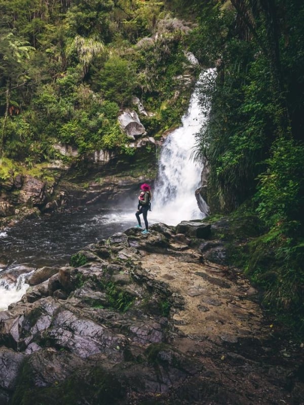A short walk through lush native bush leads to the cascading Wainui Falls, the largest and most accessible falls in Golden Bay.