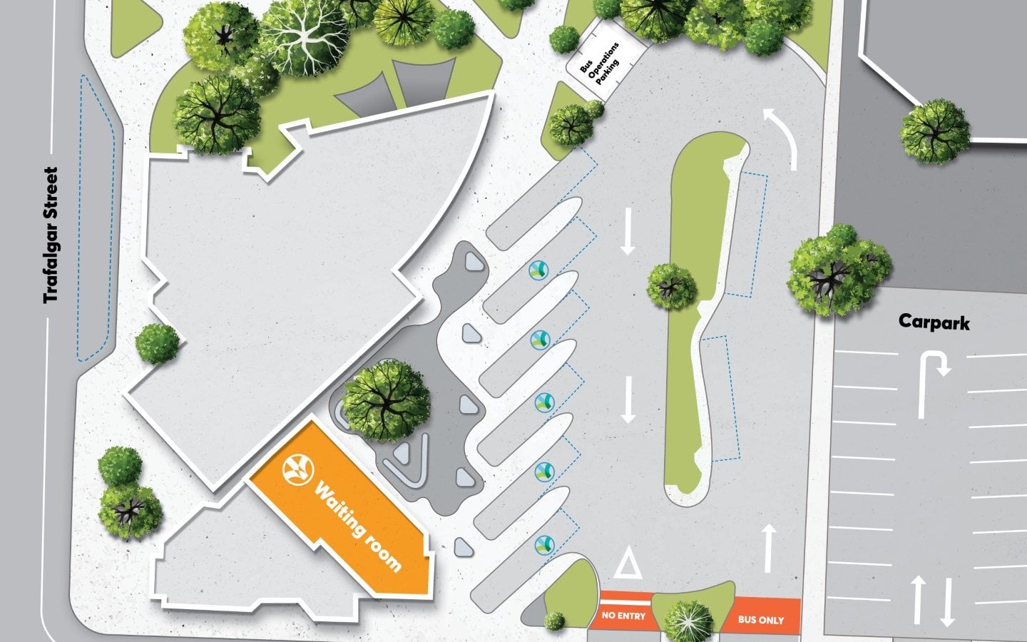 Next stop Nelson Bus Hub – work at Millers Acre to start