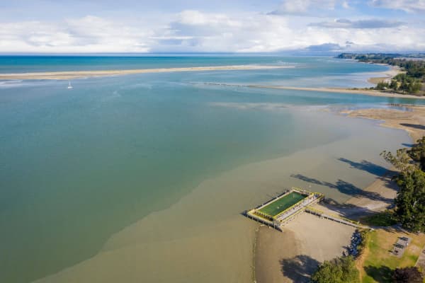 Nelson Tasman region's only saltwater baths lie on the Motueka foreshore.