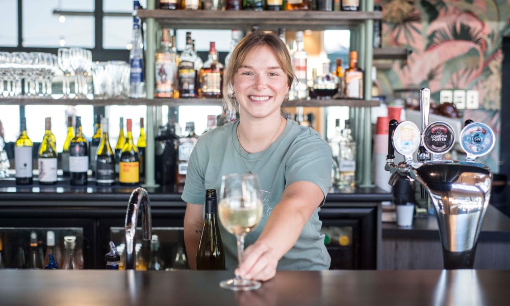 Local wines are on offer at The Styx, ready to pair with good food and great views.