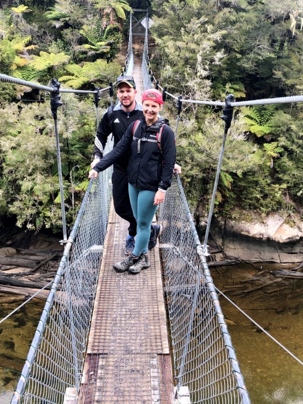 Dana on swingbridge