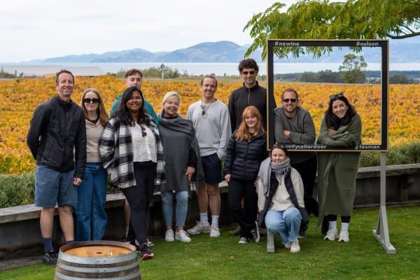 Craig with the Tourism New Zealand team at Gravity Winery.