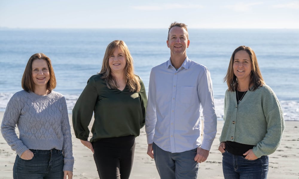The Nelson Tasman Visitor Sector team. From left to right: Rita, Rebecca, Craig, and Donna.