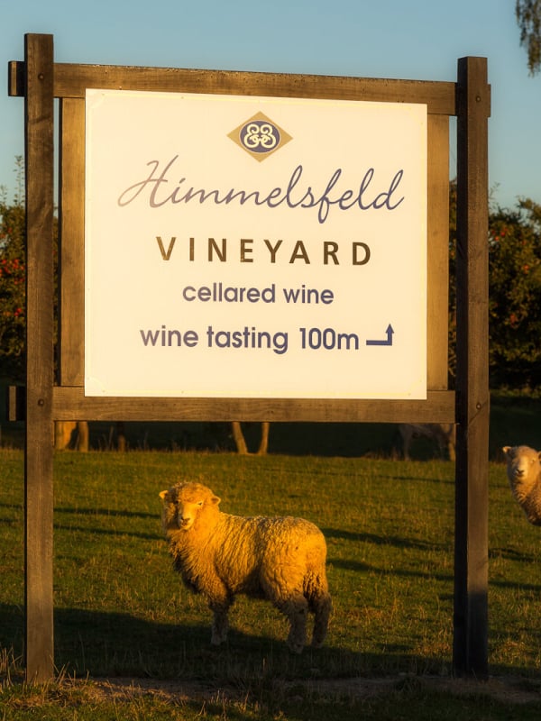 Himmelsfeld Winery sign