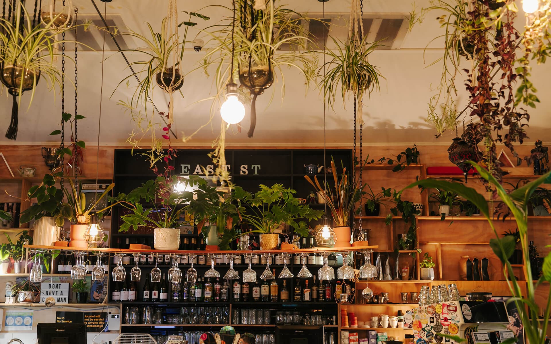 The interiors of East St Café are funky and fun.