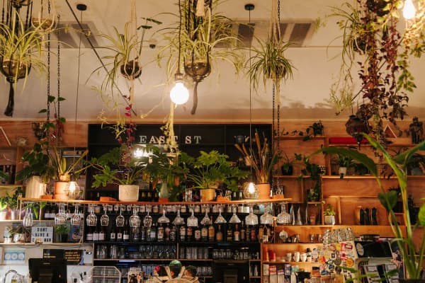 The interiors of East St Café are funky and fun.