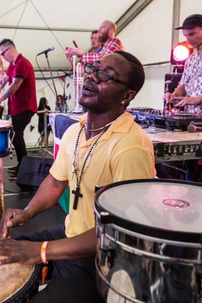 Live music at Marchfest at Founders Park in Nelson.