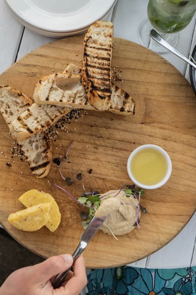 Hooked on Marahay by Roady bread hummus