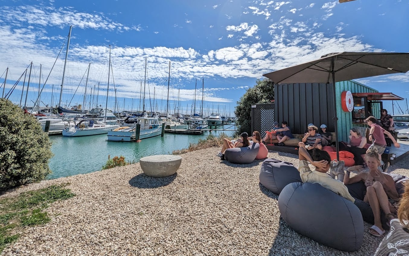 Ruby’s pours some of the finest local brews, served with a side of stunning views of the Nelson marina.