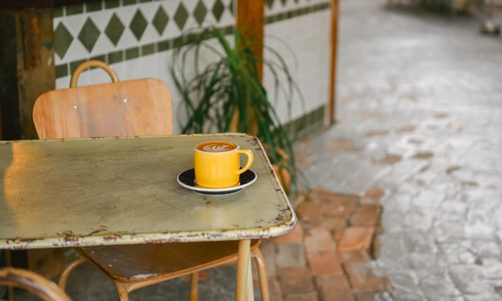 Coffee first.