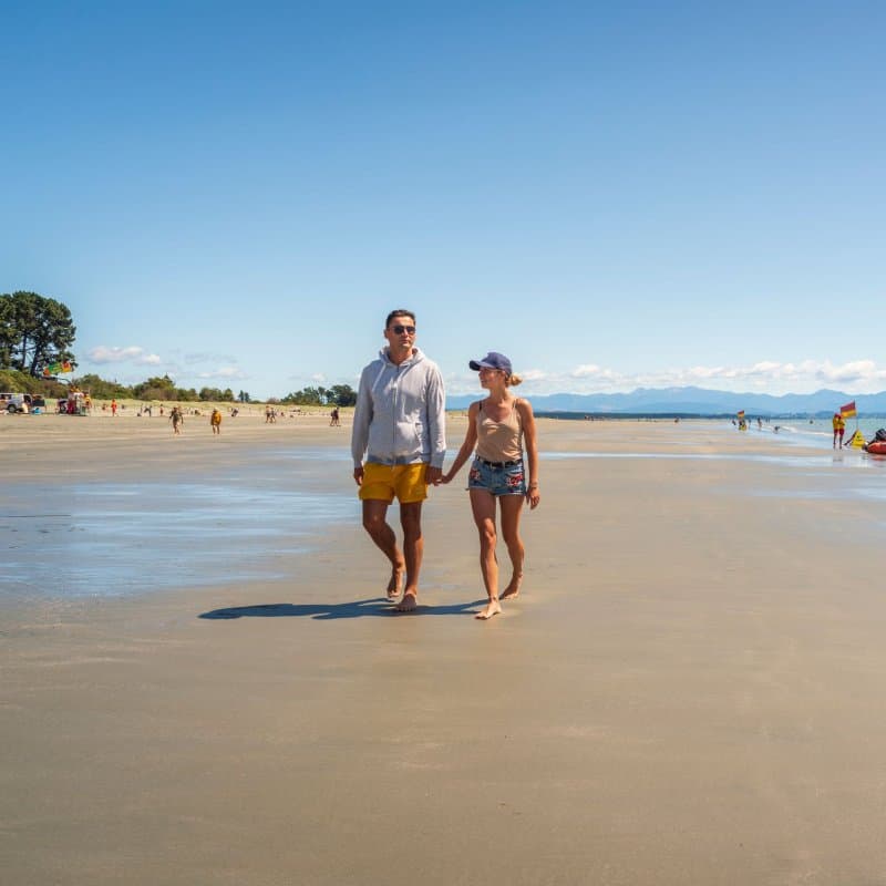 Walking Tahunanui Beach Print Res taken by Oliver Weber credit www.nelsontasman.nz