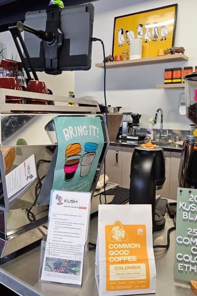 Look out for the 'Bring it' posters around our local cafés.