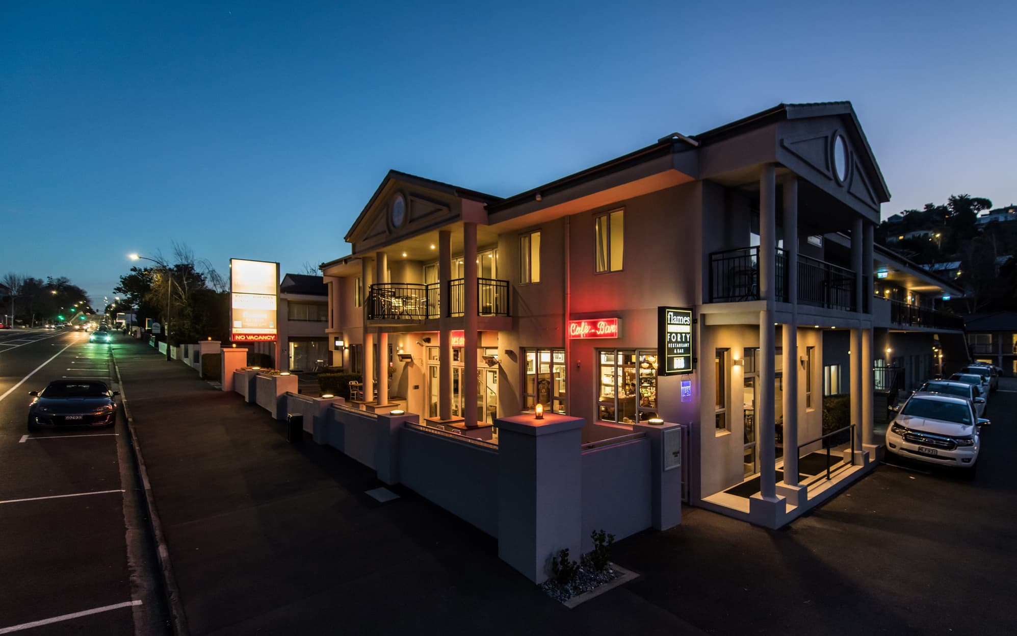 The Hotel Nelson night lights