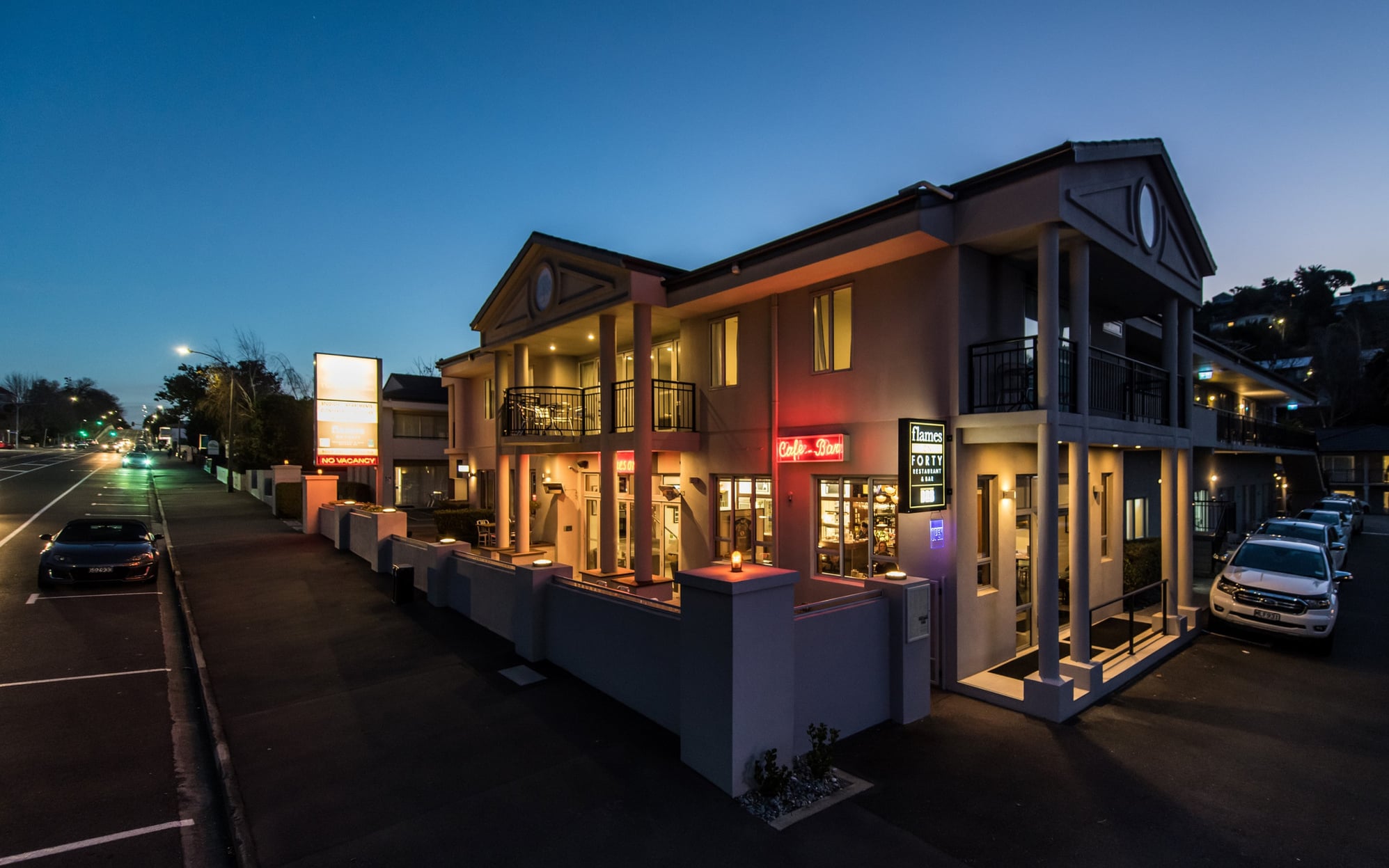 The Hotel Nelson night lights