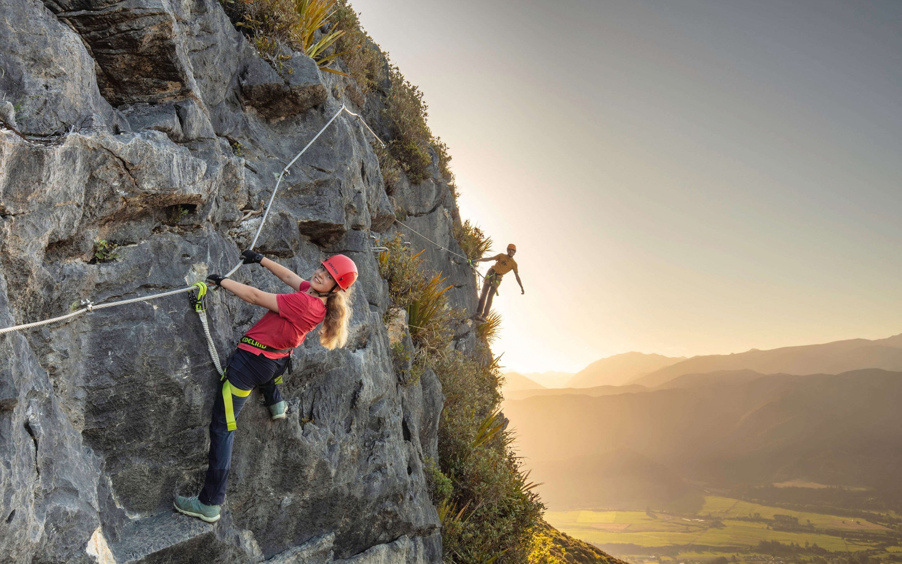 Don’t miss Nelson Tasman’s newest adventure. Try via ferrata on Tākaka Hill with gear from Ngarua Caves.