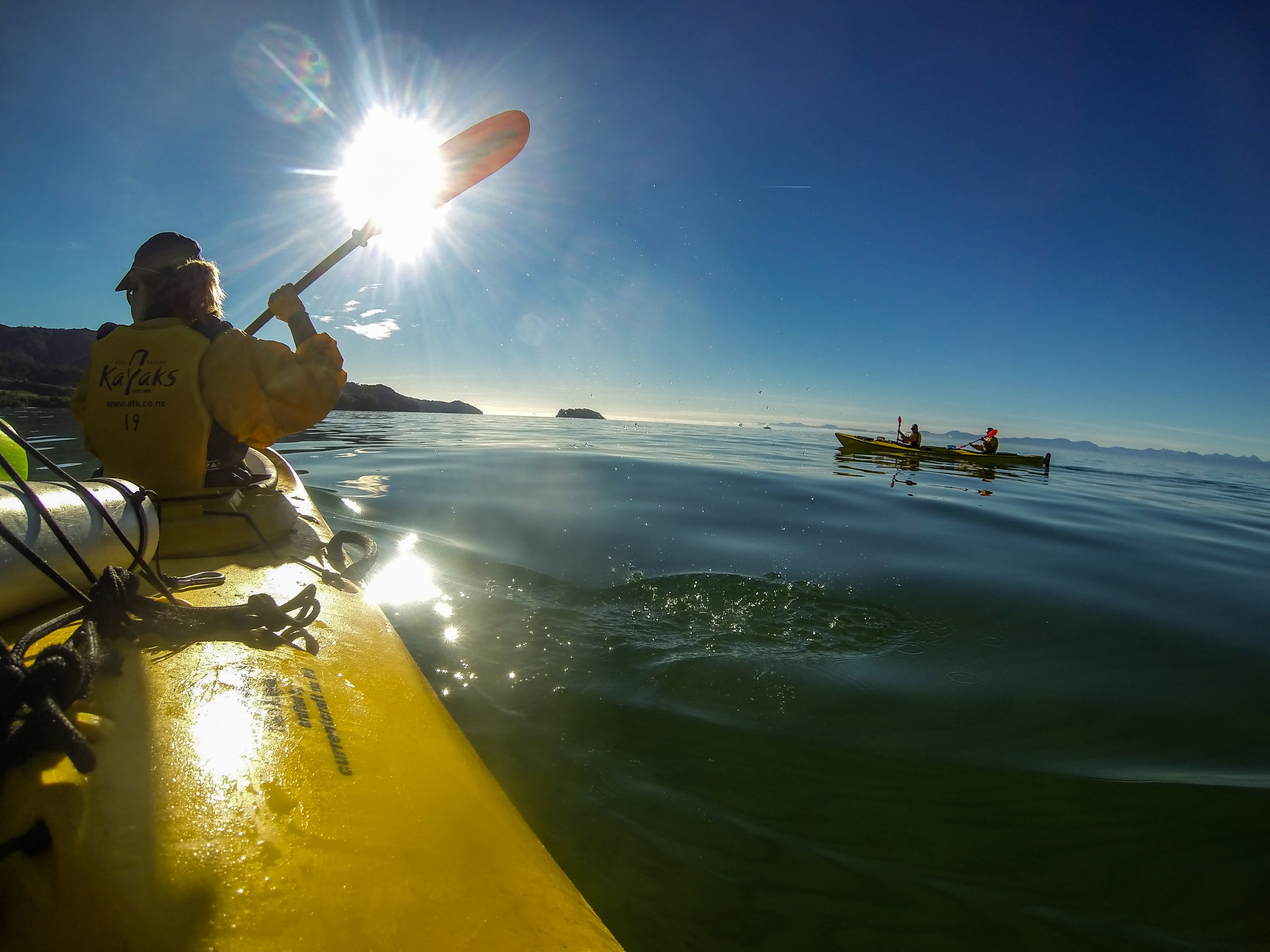 Paddling in the paradise