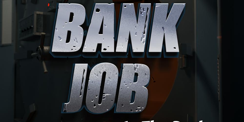 Bank Job in the dark Logo Xscape Space -Nelsons Premier Escape Rooms