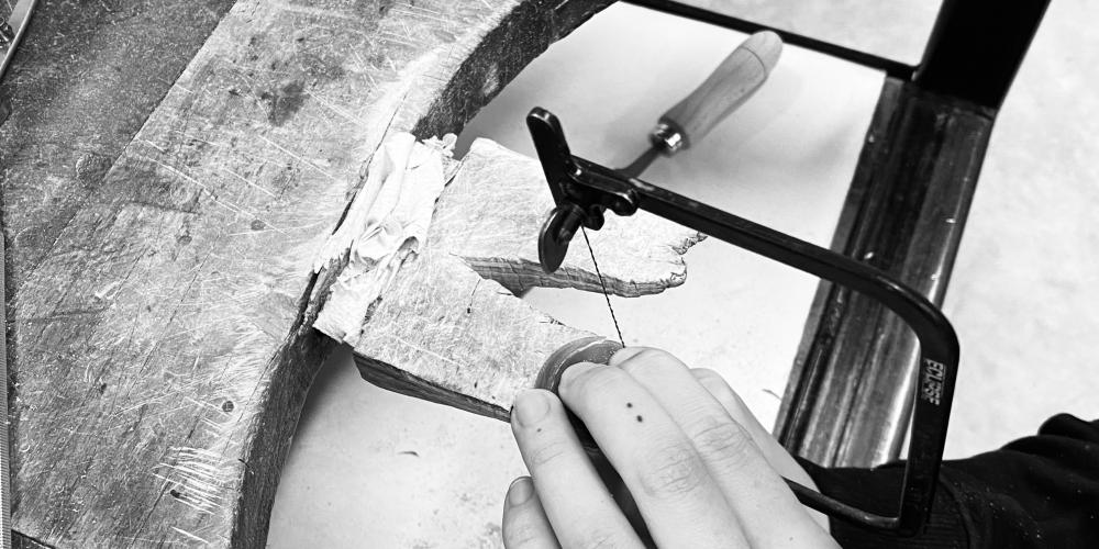 Piercing out Dove  The Bench | School for Jewellery Classes 