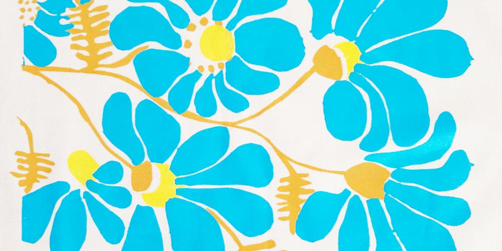 Screen Printing flowers rotated ipiccy NZ Textile Experiences